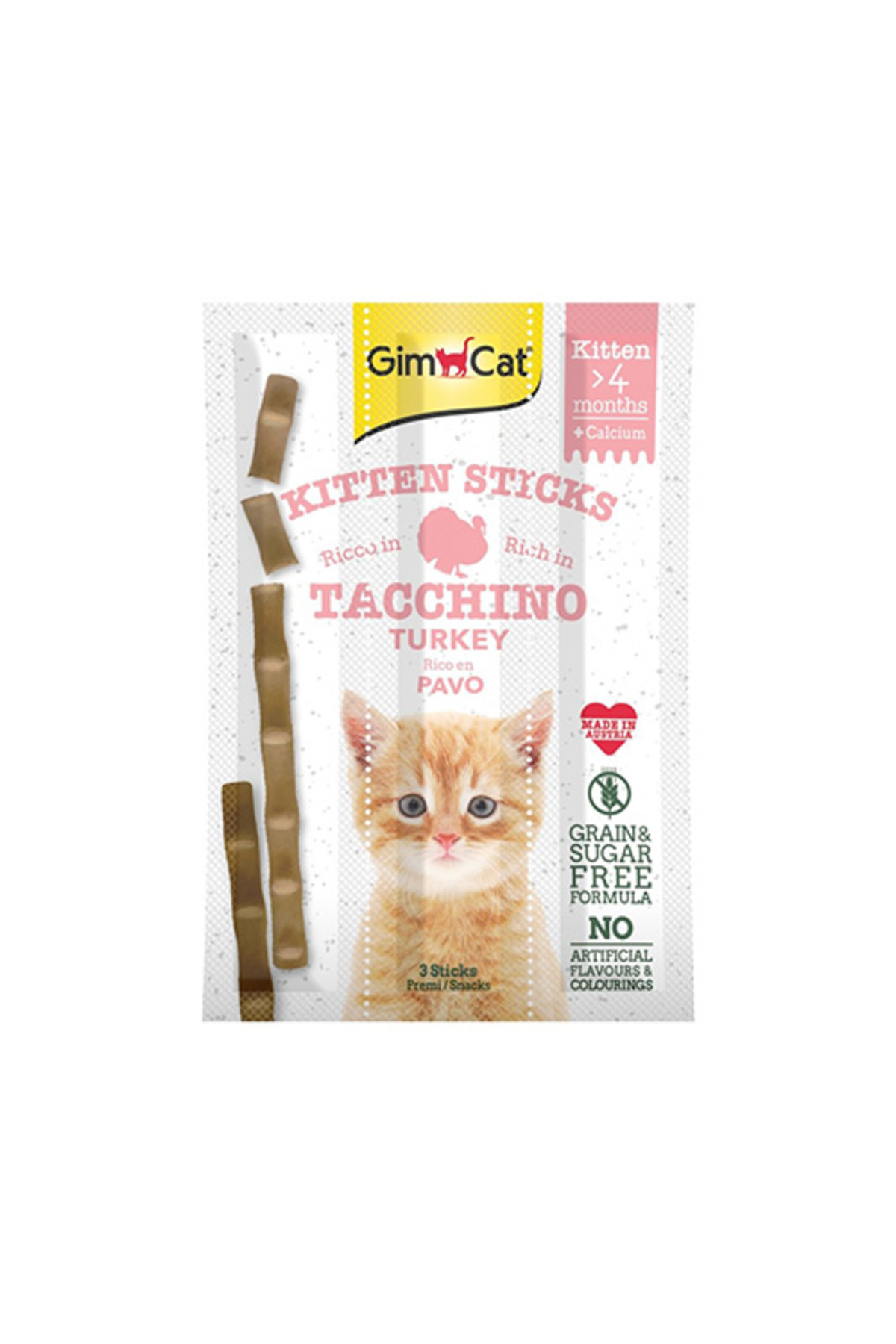 Gimcat Sticks Kitten Hindili Yavru Kedi Ödül Çubukları 3x3 Gr