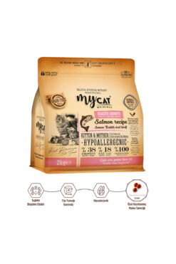 My Cat Mycat Az Tahıllı Somon Balıklı Yavru Ve Anne Kedi Maması 2kg