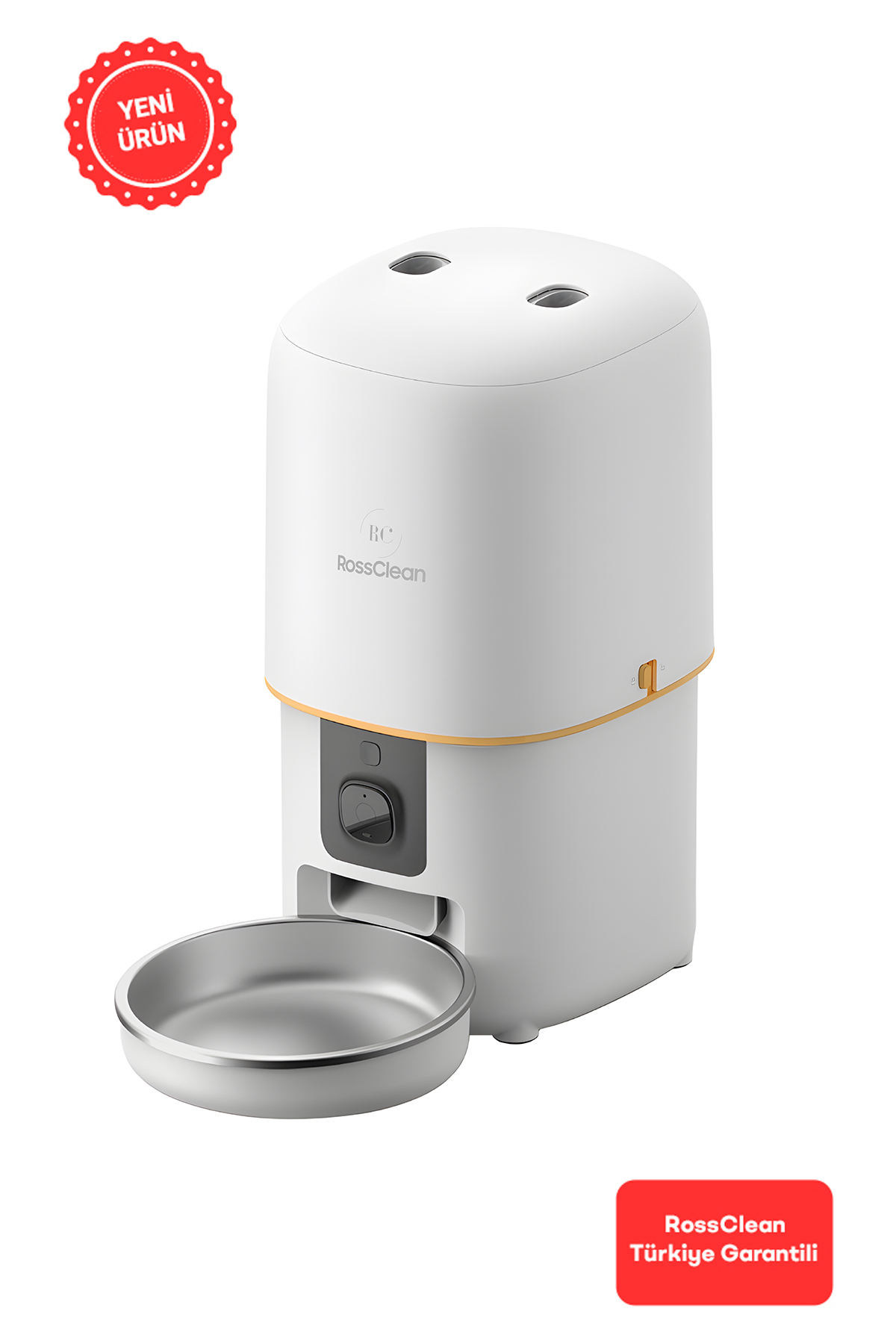 RossClean Pet Feeder 1080P Ayarlanabilir Kameralı - Wifili- Kedi Köpek Akıllı Mama Kabı
