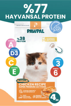 PawPal Tavuklu Süper Premium Yavru Kedi Maması 4KG | Hipoalerjenik – Düşük Tahıllı – Yüksek Proteinli