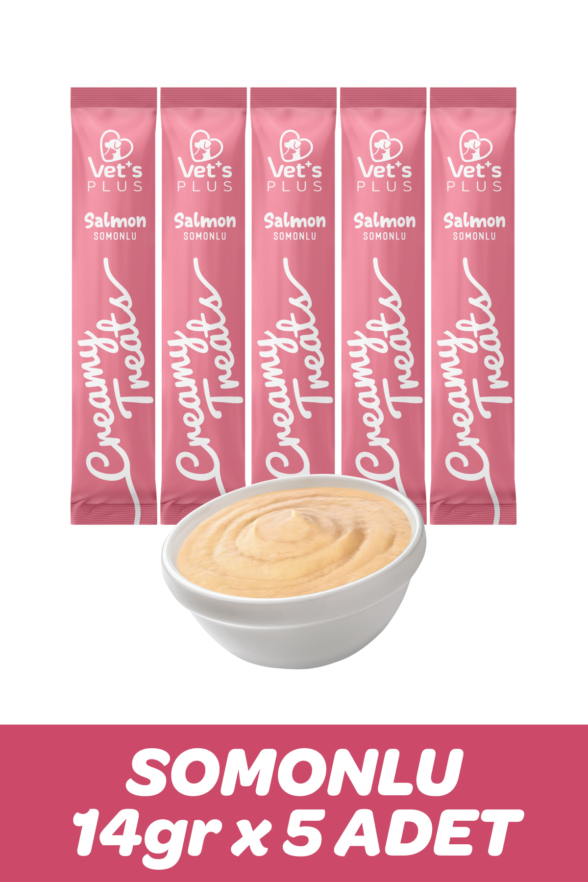 Vet's Plus Somonlu Krema Kedi Ödülü 5x14gr