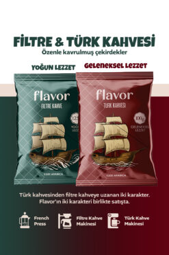 Flavor Drink Türk Kahvesi ve Yoğun Filtre Kahve 2'li Paket