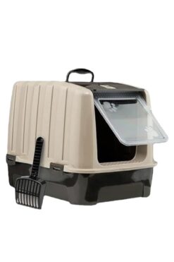 Kurtbay Şekil Lüks Kapalı Kedi Tuvaleti, Filtreli ve Kürek Hediyeli, 52x37,5x39 cm - VN11003