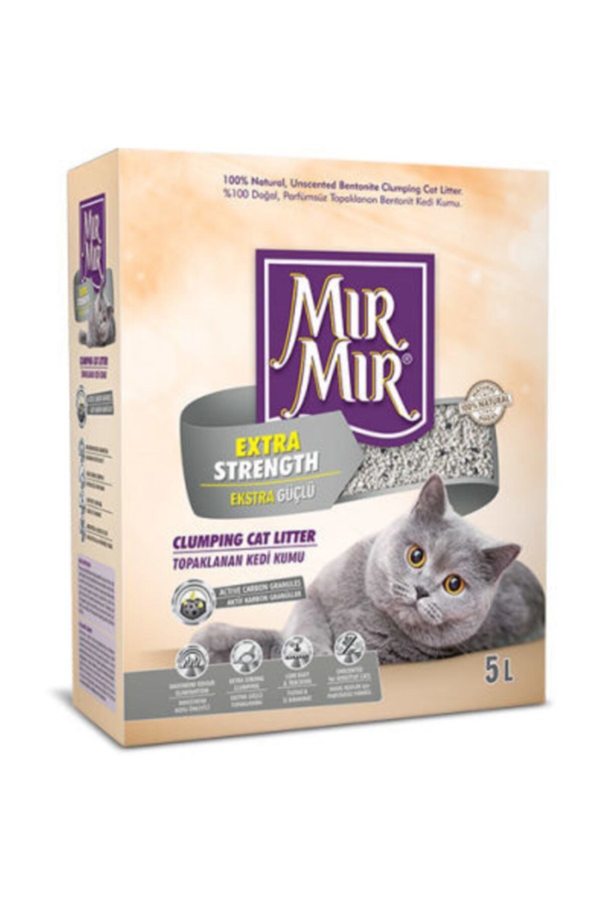 Mır Mır Mırmır Aktif Karbon Ekstra Güçlü Topaklanan Kedi Kumu 5 Lt X 2 Ad - Görsel 3