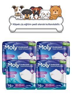 Moly Yatak Koruyucu Örtü 60x90 Cm 30'lu X4 Adet