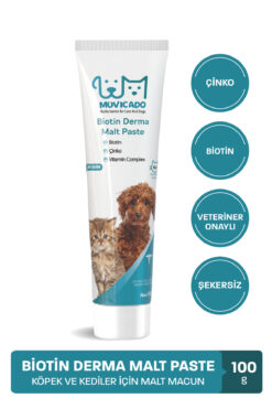muvicado Kedi Köpek Derma Malt Biyotinli Kedi Maltı Kedi Malt Macun Kedi Tüy Malt Paste Kedi Macunu