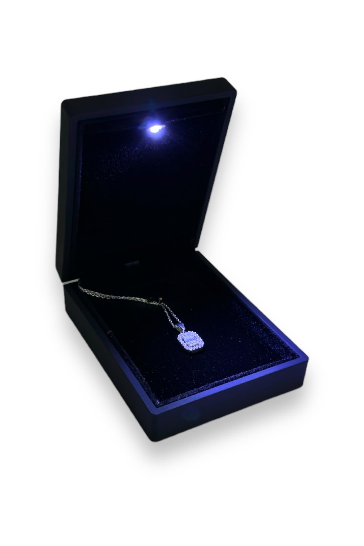 ADA LİFE GÜMÜŞ (IŞIKLI KUTULU) 925 Ayar Gümüş Rodyum Kaplama Baget Kolye - Görsel 3