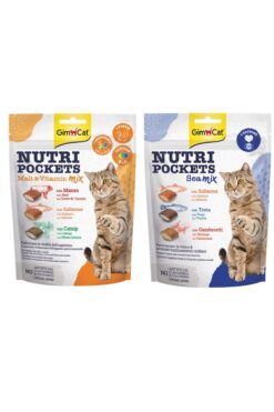 Gimcat Nutripockets Kedi Ödülü Malt&multivitamin 150gr + Nutripockets Kedi Ödülü Sea Mix 150gr