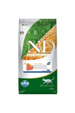 N&D Düşük Tahıllı Somonlu Kısırlaştırılmış Yetişkin Kedi Maması 10 KG 1 ADET
