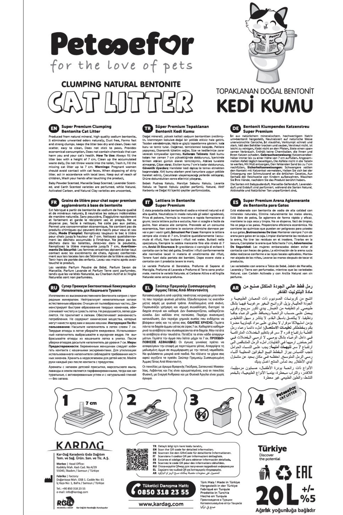 Petefor 20 LT Bebek Pudralı Kedi Kumu - Görsel 2