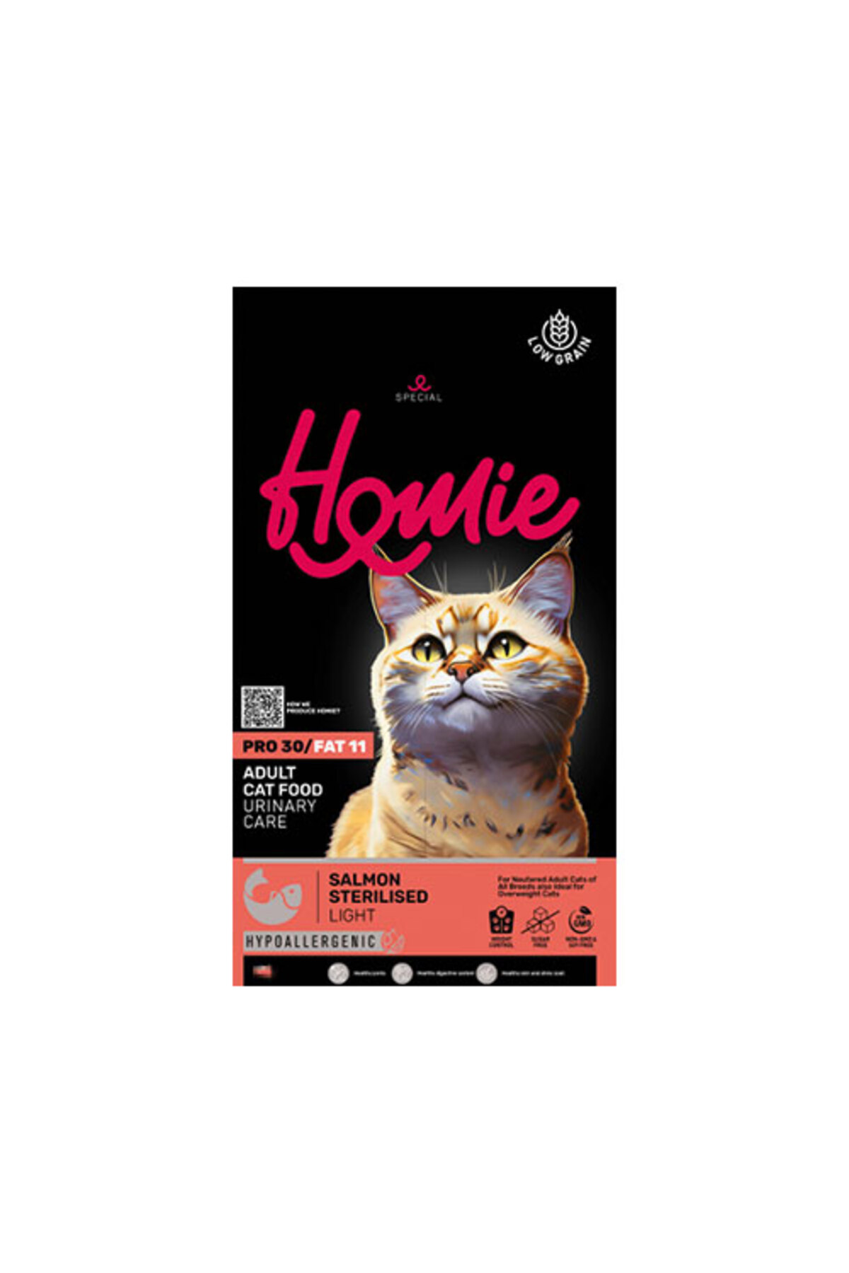 Homie Somonlu Düşük Tahıllı Kısırlaştırılmış Kedi Maması 12 Kg