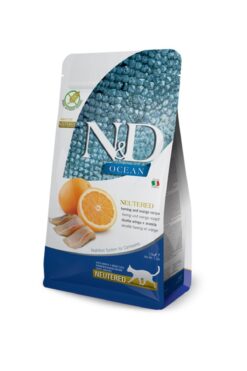 N&D Nd Ocean Tahılsız Ringa Balığı Portakallı Kısır Kedi Maması 1,5kg Neutered, Herring And Orange Adult