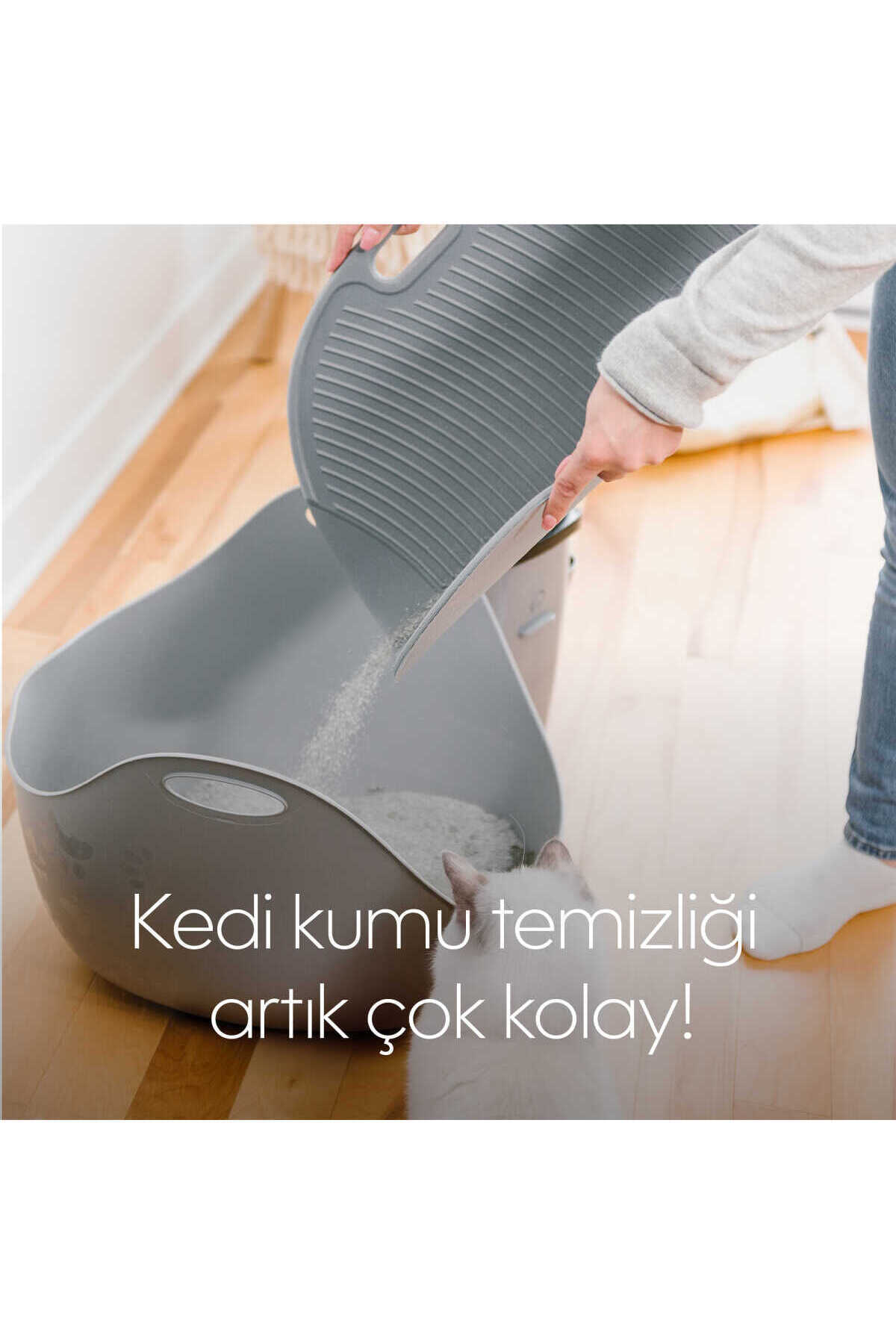 Litter Genie Kolay Temizlenen, Taneleri Tutan Kedi Kumu Paspası, Kabartmalı Ve Kaymaz Mat - Görsel 2