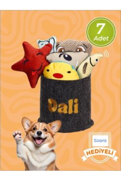 Dalipet Köpek oyuncakları Kumaş,Peluş,Dış Sağlığında Etkili, İçi Dolgun 7 Farklı Desen ve Renk Oyuncaklar