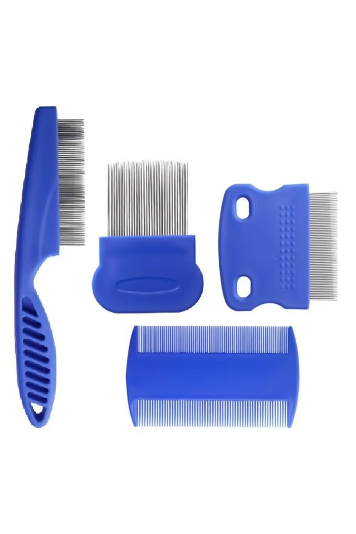 Canderel Bit Pire Tarağı Set 4'lü Kedi Köpek Bit Tarak Seti Mavi - Görsel 2
