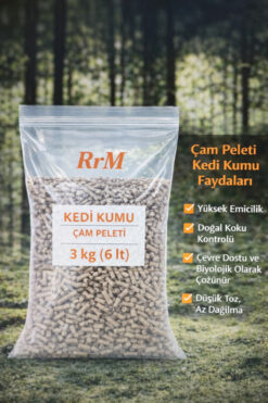 rrm tedarik Çam Pelet Kedi Kumu %100 doğal koku hapseden economik 2kg (5LT)