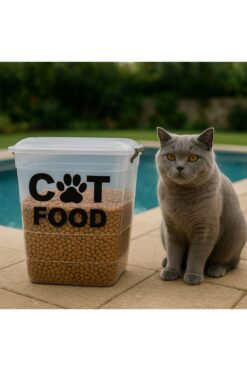 DEEMBRO 10 Kg Kedi Mama Saklama Kabı Mama Saklama Kabı Kedi Maması Saklama Kabı Saklama Kutusu Büyük Boy