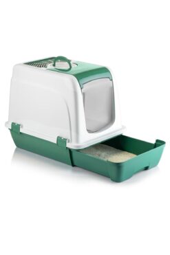 Petozi Orta Boy Çekmeceli Kapalı Kedi Tuvaleti Kürek Hediyeli 47 x 39,5 x 55cm