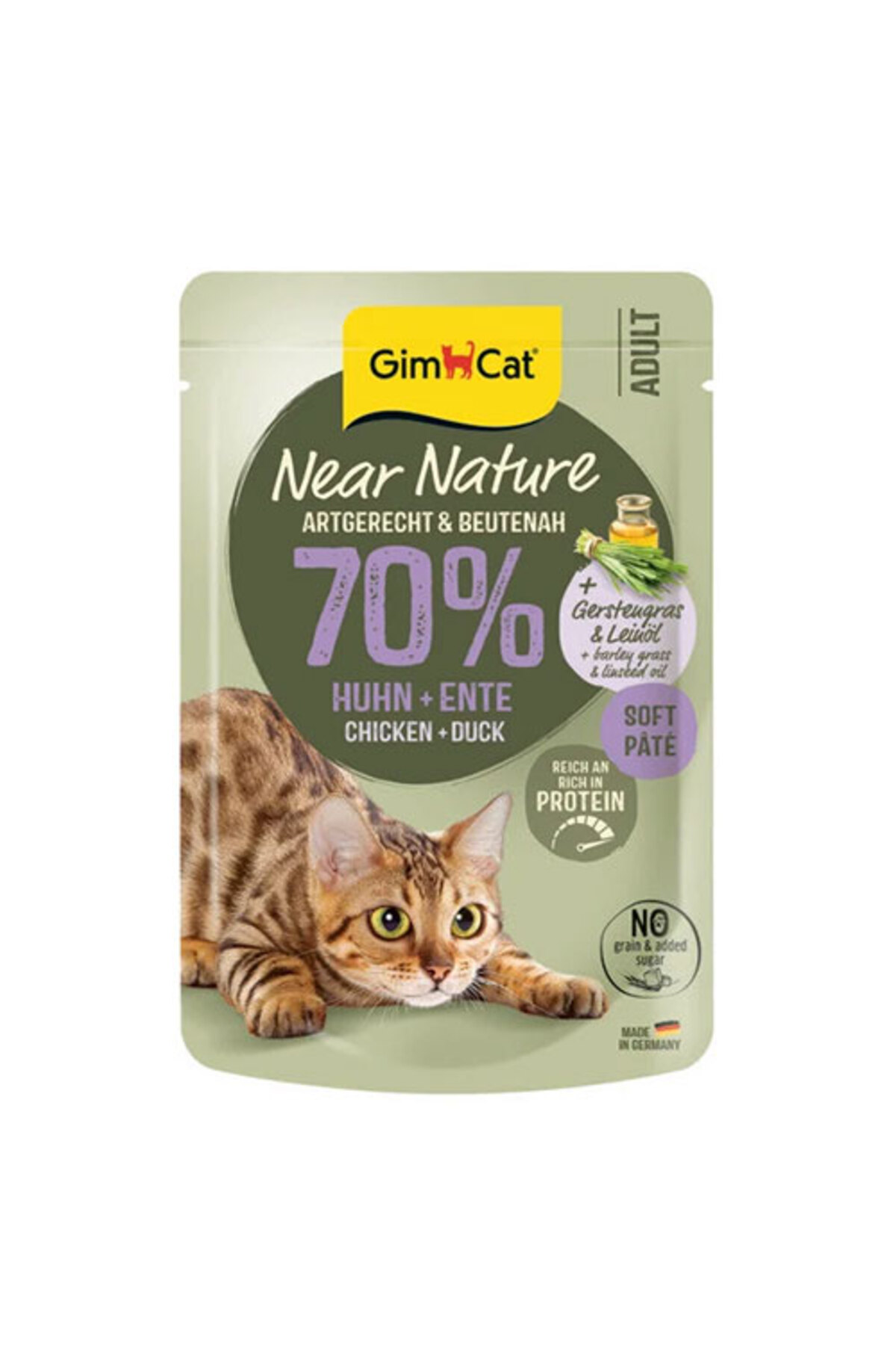 Gimcat Near Nature Ezme Tavuklu ve Ördekli Pouch Yetişkin Kedi Konservesi 85 Gr