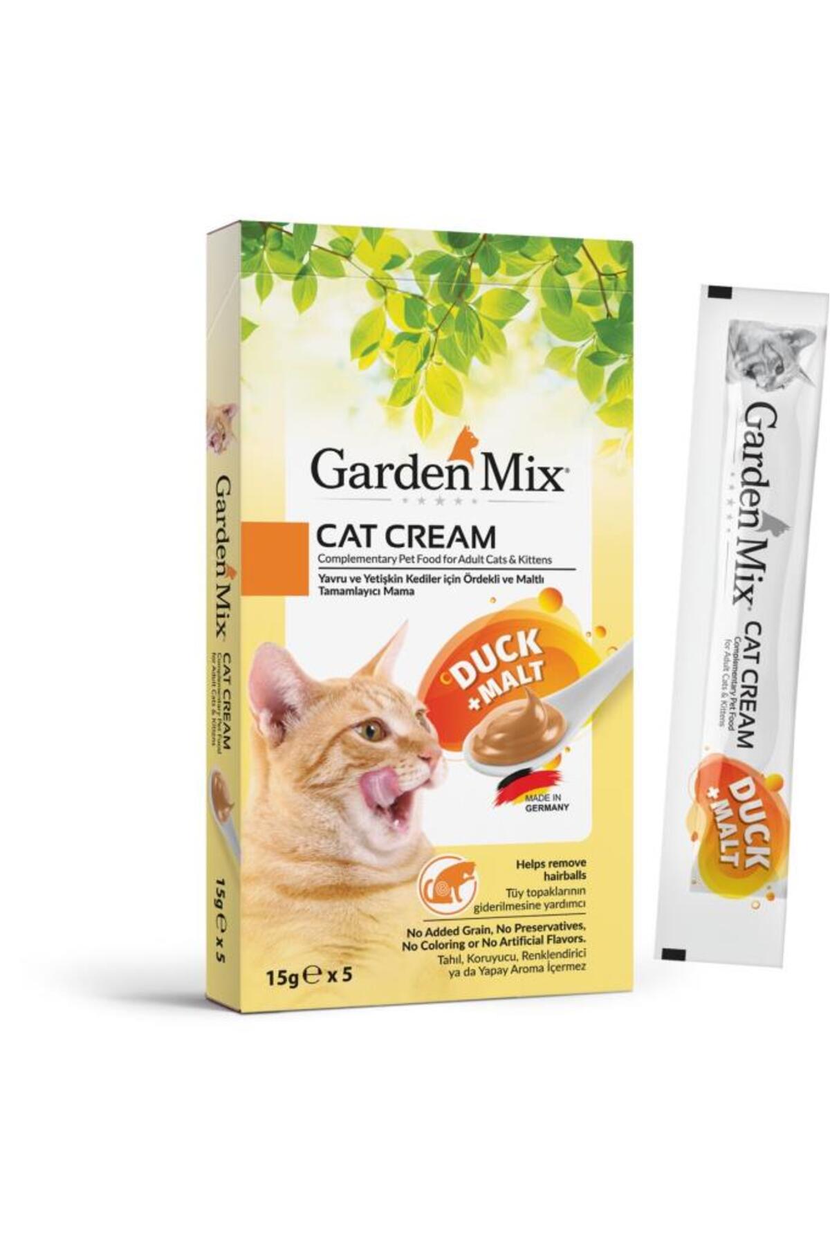 Gardenmix Garden Mix Ördekli Maltlı Krema Kedi Ödülü 15gr X 5 Adet (STT:01/2026)