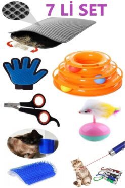yalıpet 9 Li Kedi Bakım Ve Oyuncak Seti