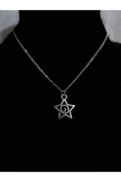 Crosswonder Spiralli Yıldız Uç Zincir Kolye y2k gothic bohem