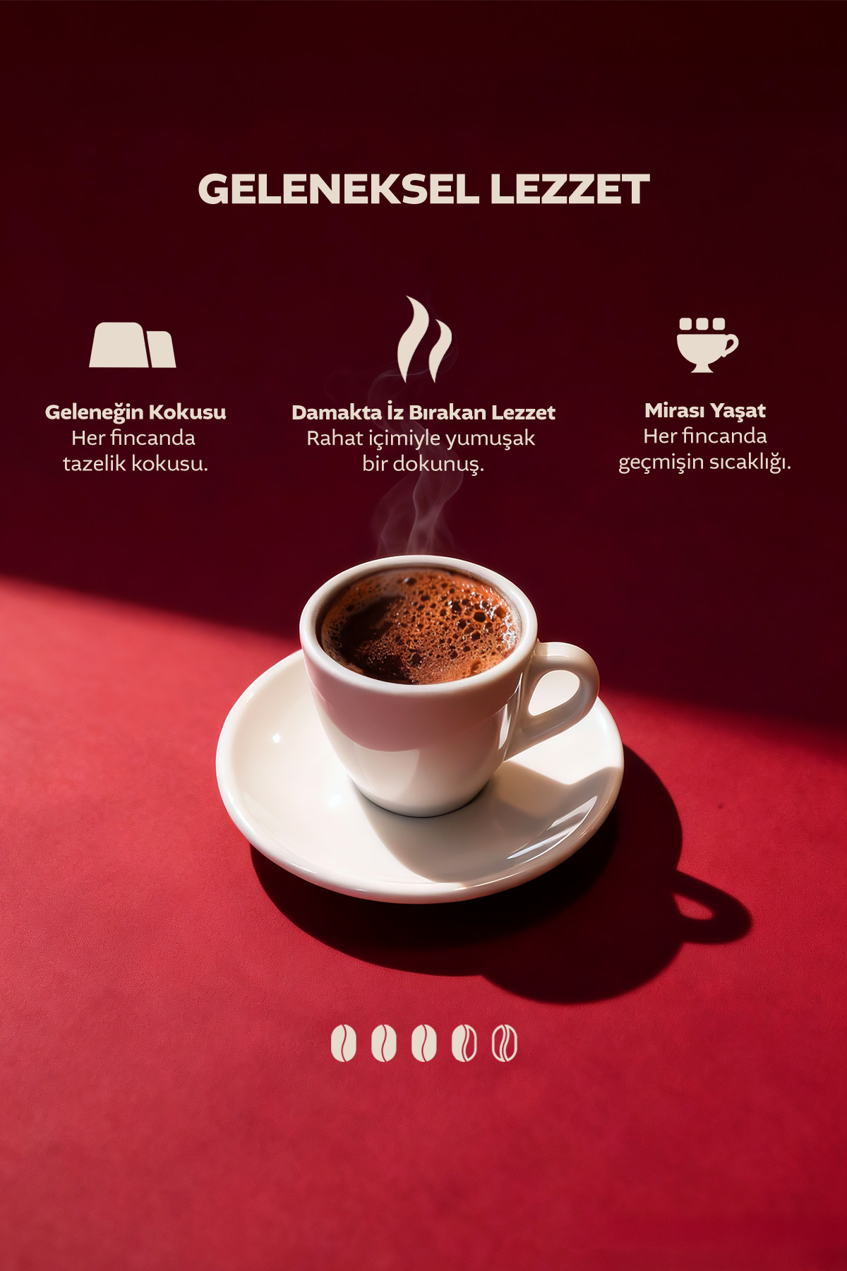 Flavor Drink Türk Kahvesi Flavor Geleneksel Lezzet 100g 5'li Paket - Görsel 3