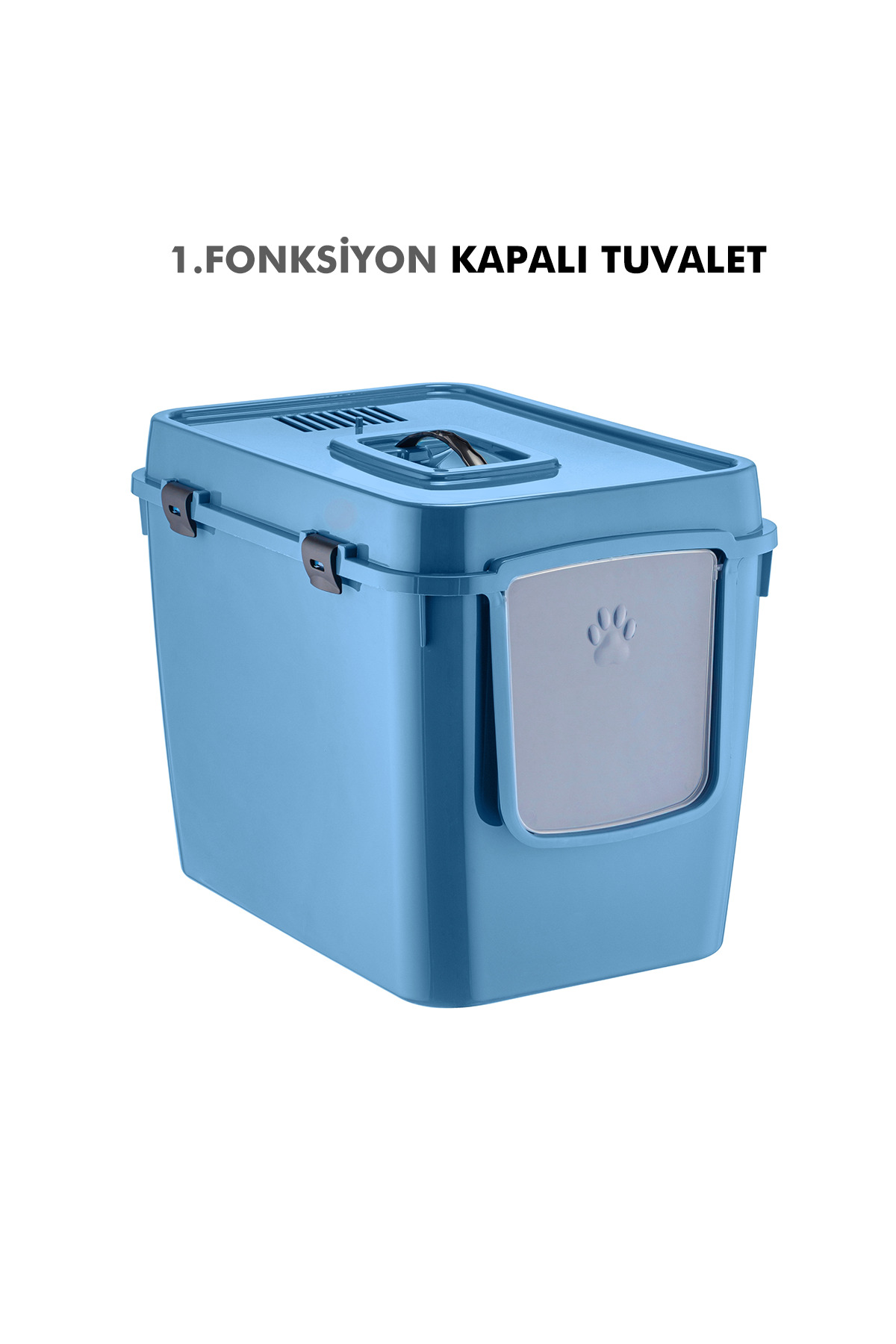 SENNEDİLERSEN PetGrow XXL 3 Fonksiyonlu Premium Kapalı Kedi Tuvaleti ve Taşıma Çantası 56 x 40 x 43 Cm - Görsel 2