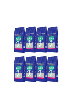 Alice Süper Emici Kalın Taneli Kedi Kumu 8'li Ekonomik Paket 56 Lt.