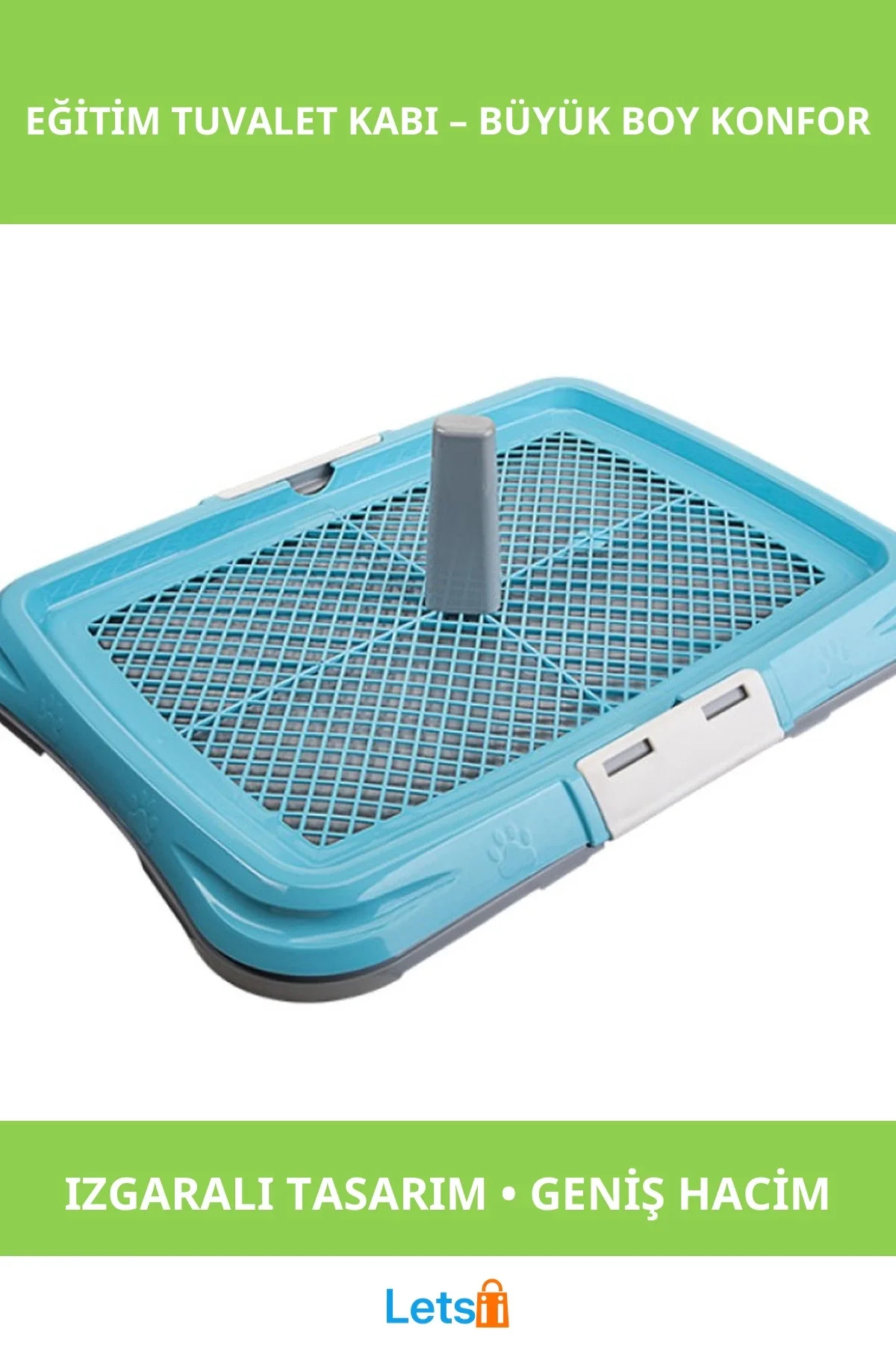 Letsii Büyük Boy Köpek Eğitim Tuvalet Kabı Dayanıklı Pratik Tasarım