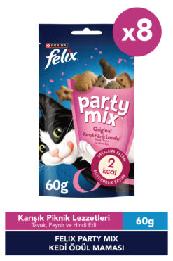 FELIX Party Mix Karışık Piknik Lezzetleri Kedi Ödül Maması x8