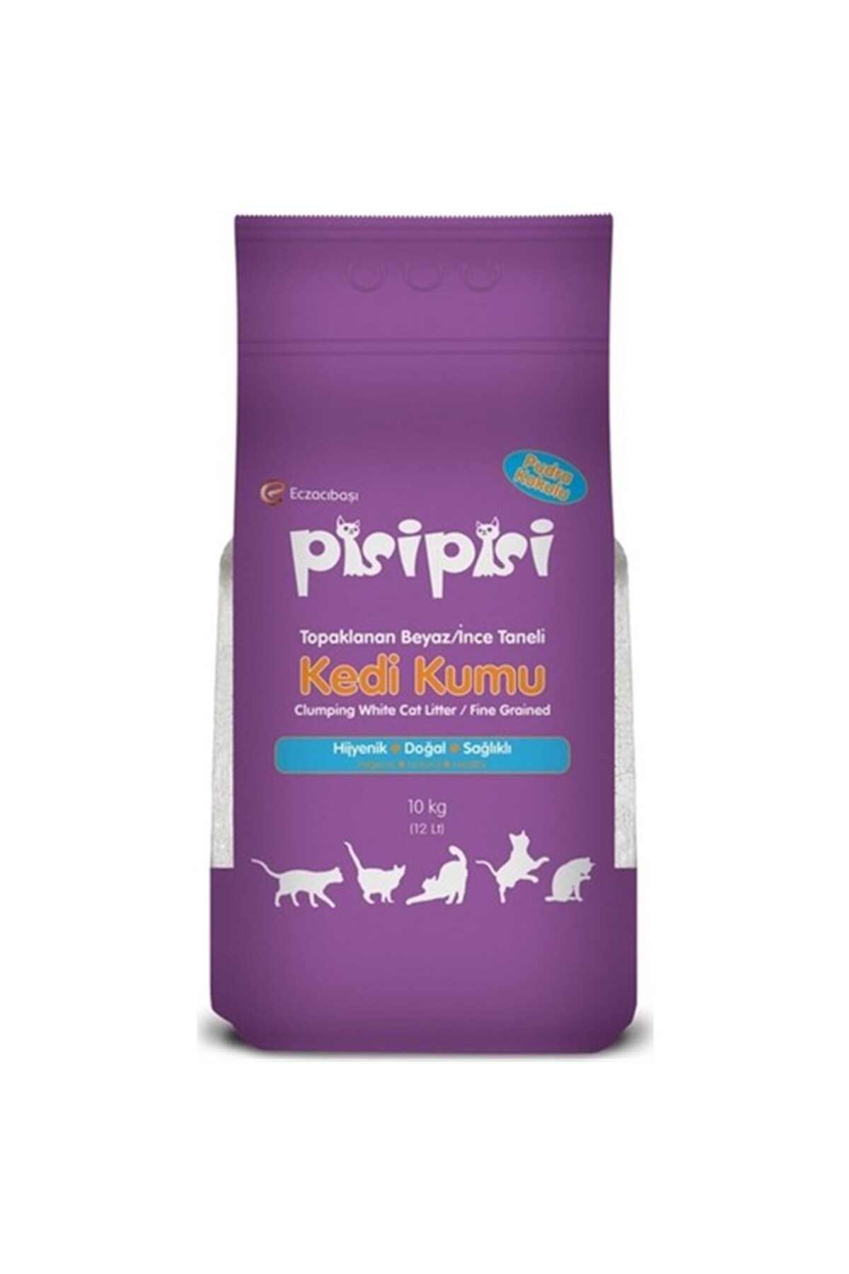 Eczacıbaşı Pisipisi Ince Taneli Pudra Kokulu Topaklanan Kedi Kumu 10 Kg