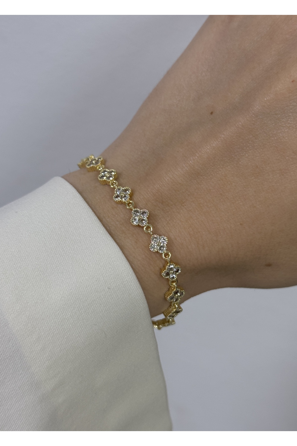 KİLİGİSTANBUL SIRALI YONCA BİLEKLİK 14+5 CM - Görsel 3