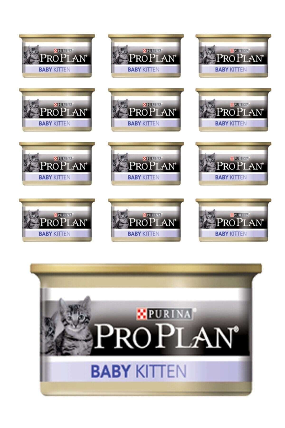 Pro Plan Pro Plan Baby Kitten Tavuk Etli Yavru Yaş Kedi Maması - 85 Gr X 12 Adet