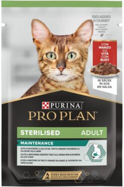 Pro Plan Sterilised Pouch Sığır Etli Kısır Kedi Yaş Maması, 85gr