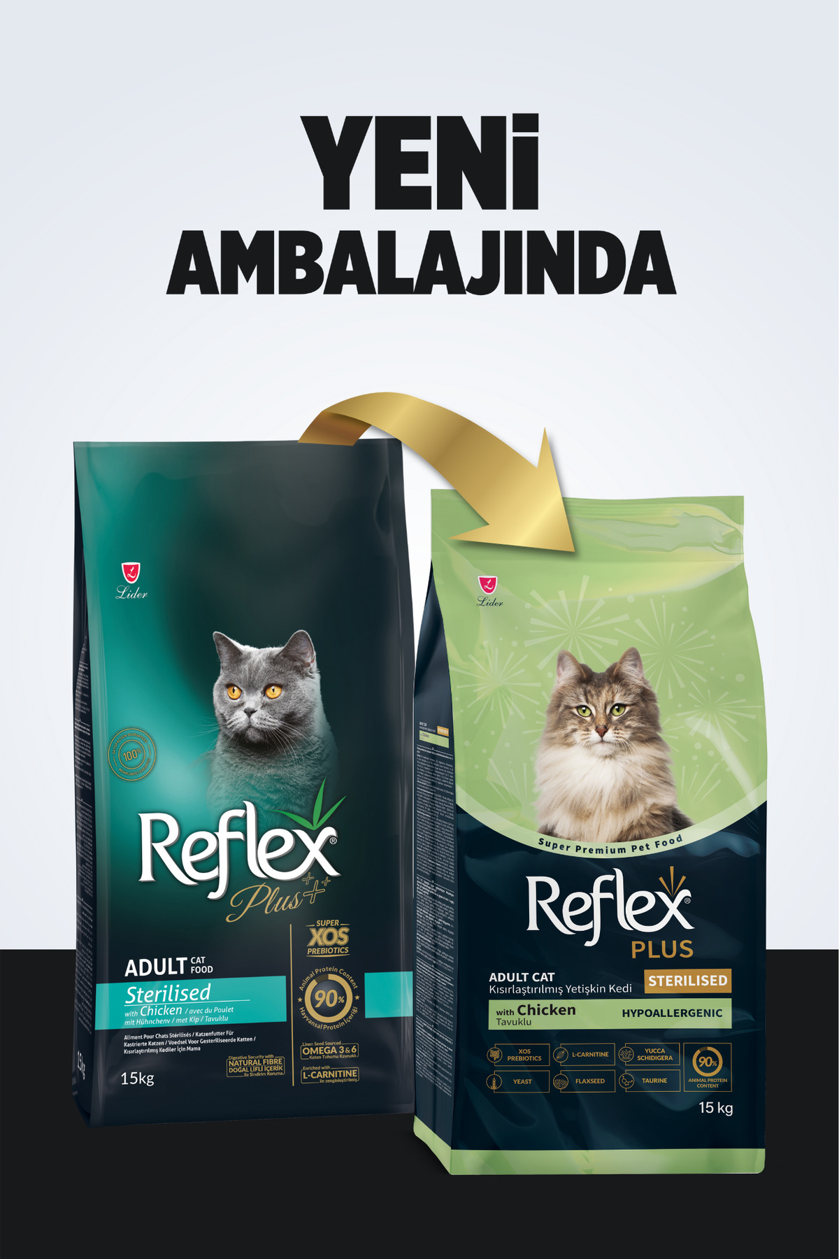 Reflex Plus Sterilize Hipoalerjenik Tavuklu Kısırlaştırılmış Yetişkin Kedi Maması 15 KG - Görsel 2
