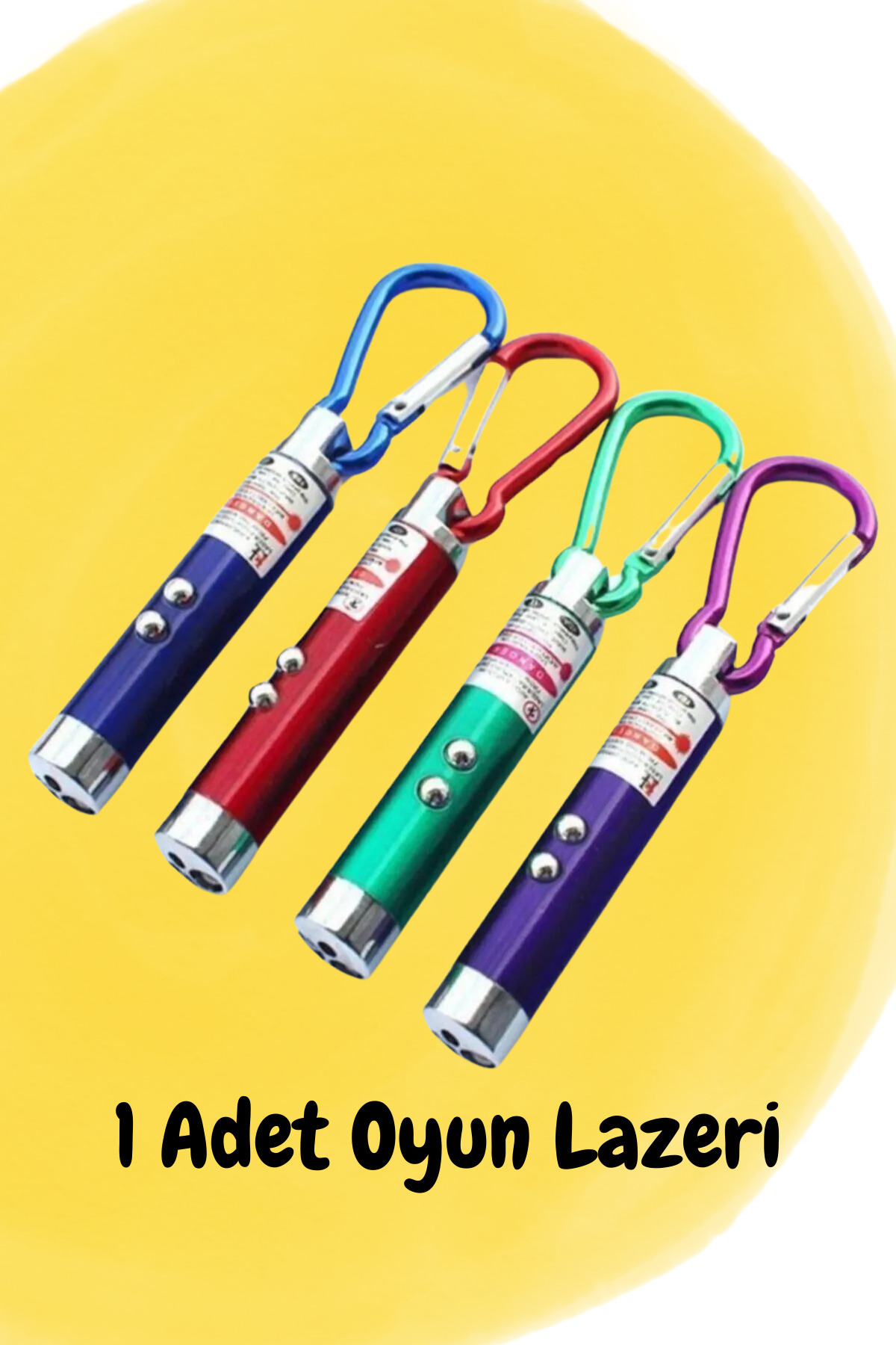 PawX 3 Fonksiyonlu Kedi Köpek Lazer Oyuncağı 1 Adet – LED Işıklı Anahtarlık Lazer Oyuncak - Görsel 2