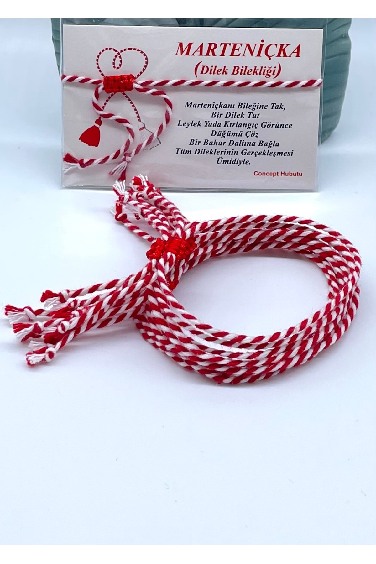 Concept HuBuTU 10 Adet Hediyelik Kadın Erkek Marteniçka Şans Dilek Bilekliği Seti - Görsel 2