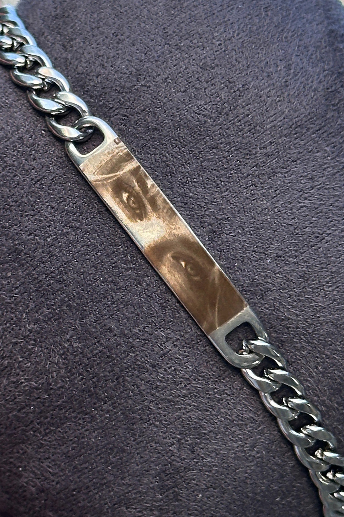 Takı Dükkanı Kişiye Özel Göz Resim Baskılı Paslanmaz Çelik Bileklik Sevgiliye Hediye scb83 - Görsel 3