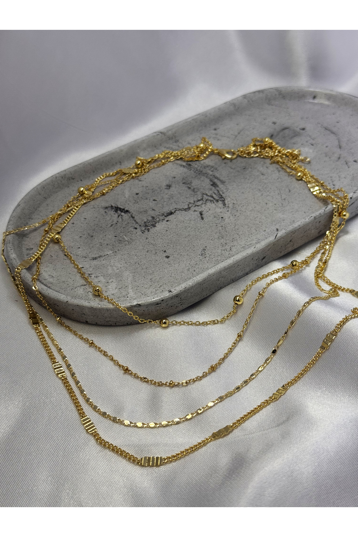 Gistoria Melora Çok Sıra Gold Kolye - Görsel 3