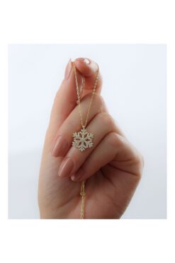 Şimal Silver 925 Ayar Gümüş Altın Kaplamalı Kartanesi Kolye