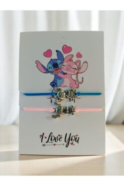 VerdeHome 2'li Disney Lilo Ve Stitch Sevgili Bileklik Arkadaşlık Bileklik Best Friends