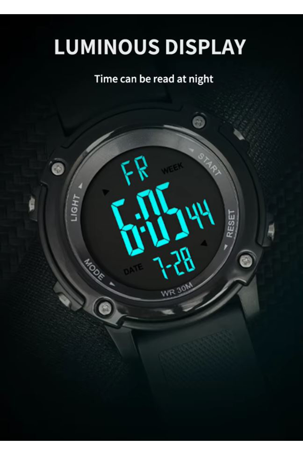 SPECTRUM PREMİUM Spectrum Premium Silikon Kordon Su Geçirmez Genç-Yetişkin Dijital Kol Saati 8111G - Görsel 3