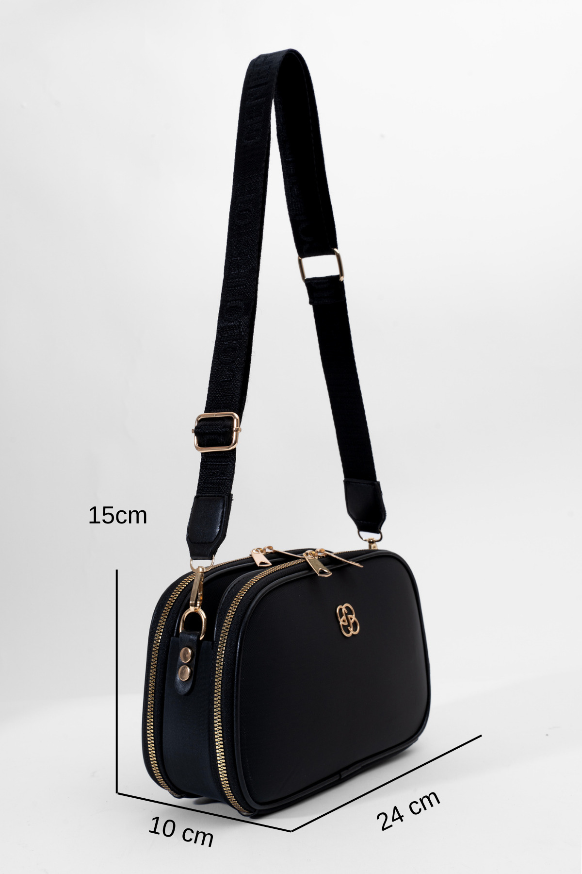 MUJGAN Kadın Buzy Saten Deri 3 Bölmeli Ayarlanabilir Askılı Kaliteli Siyah El Ve Omuz Çantası - Görsel 3