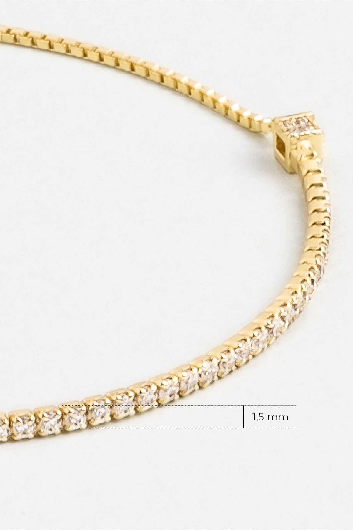 So CHIC... Su Yolu 18 Ayar Sarı Altın Kaplama Ayarlanabilir Gümüş Bileklik - Görsel 2