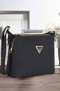 POLOGRAND London Orijinal Kadın 3 Bölmeli Lüks Yumuşak Deri Özel Model Ayarlanabilir Çapraz Askılı Şık Omuz Çantası