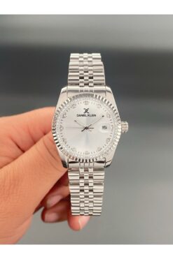 Daniel Klein Kadın Kol Saati Çelik kordon 3 ATM Su Geçirmez Gümüş Renk