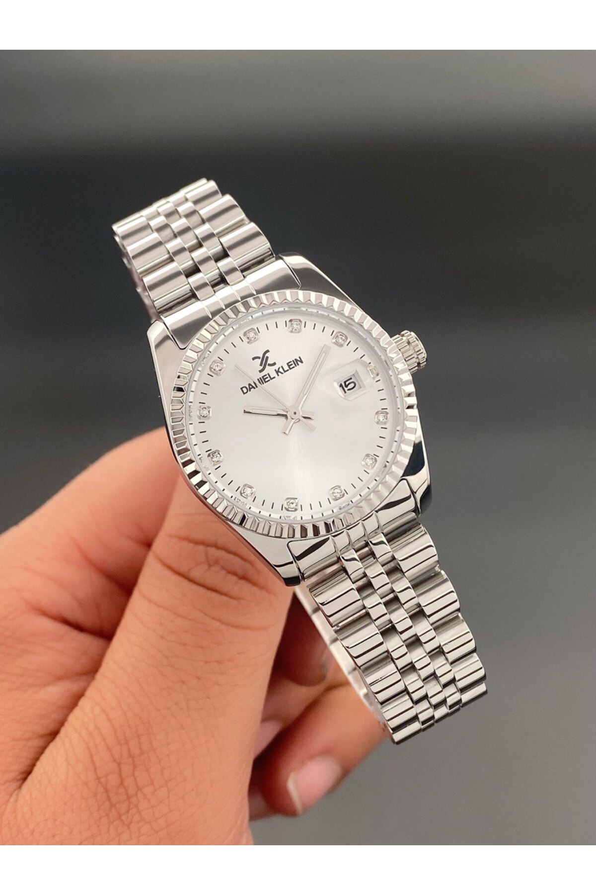 Daniel Klein Kadın Kol Saati Çelik kordon 3 ATM Su Geçirmez Gümüş Renk - Görsel 2