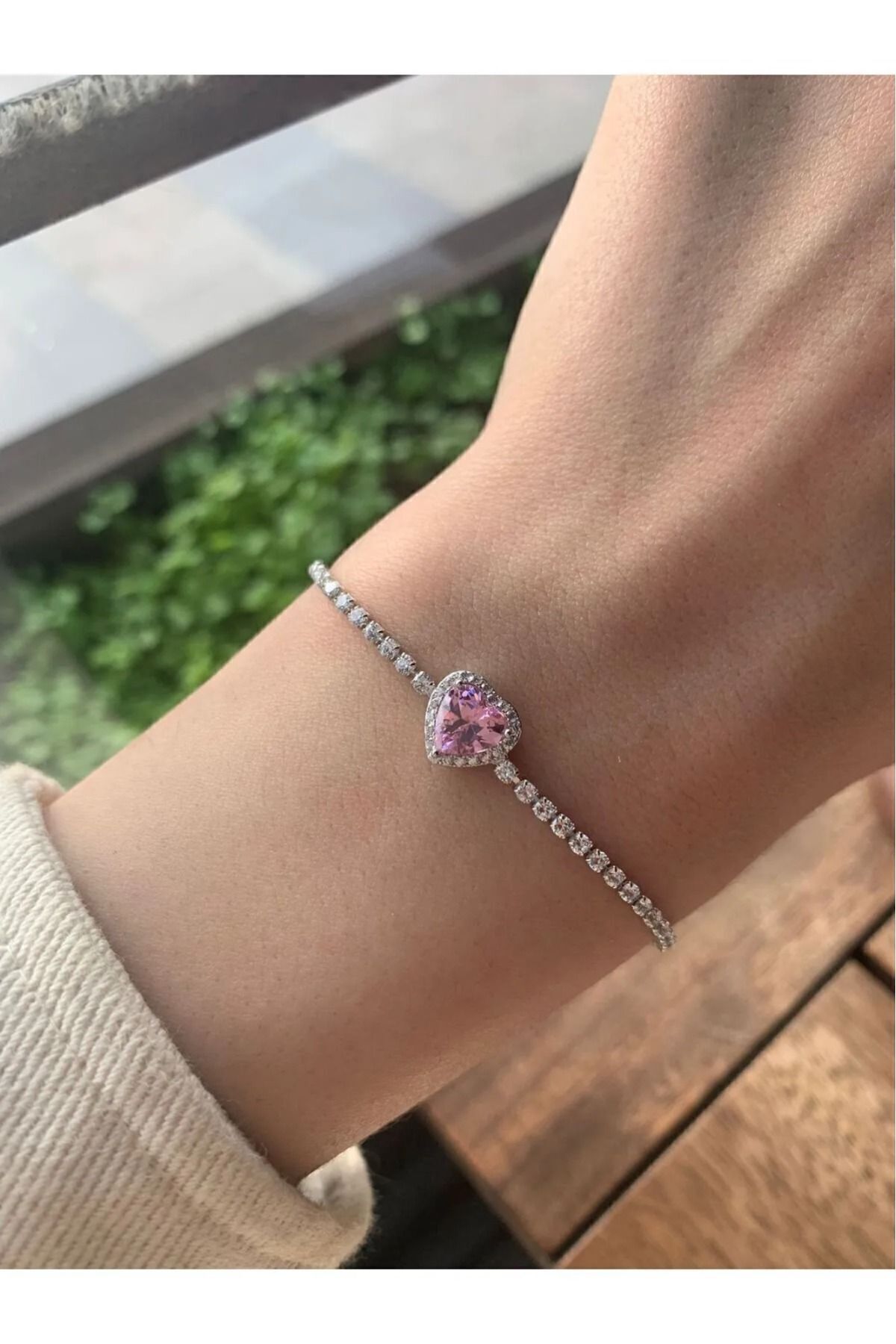 JUPİTER HOME Love Kalp Su Yolu Pandora,s Pembe Kalp Çelik Bileklik 14 Şubat Sevgililer Dogum Günü Hediye