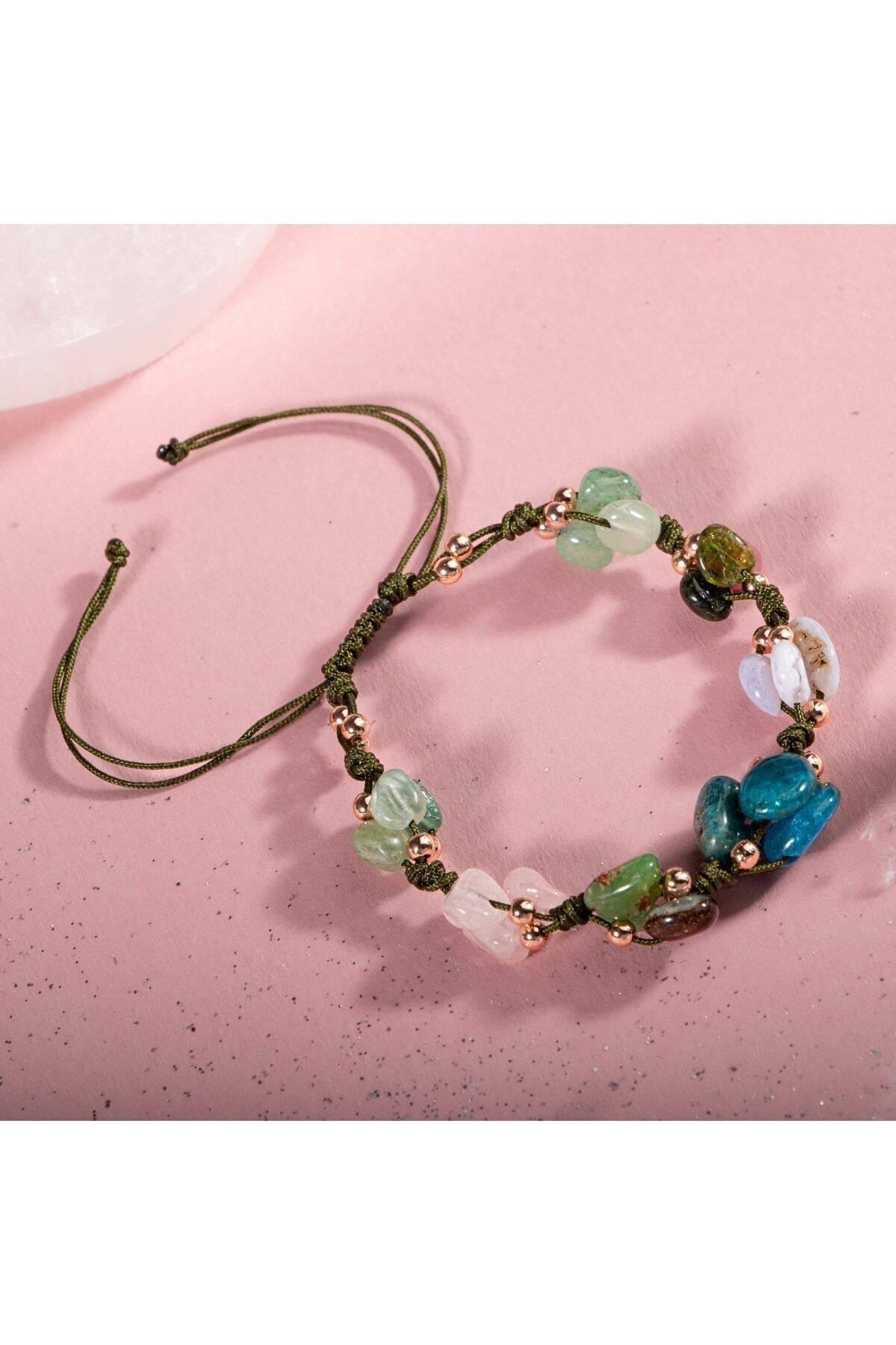 OSMANLI DOĞAL TAŞ Boğa Burcu Doğal Taş Natürel Makrome Bileklik - Görsel 3